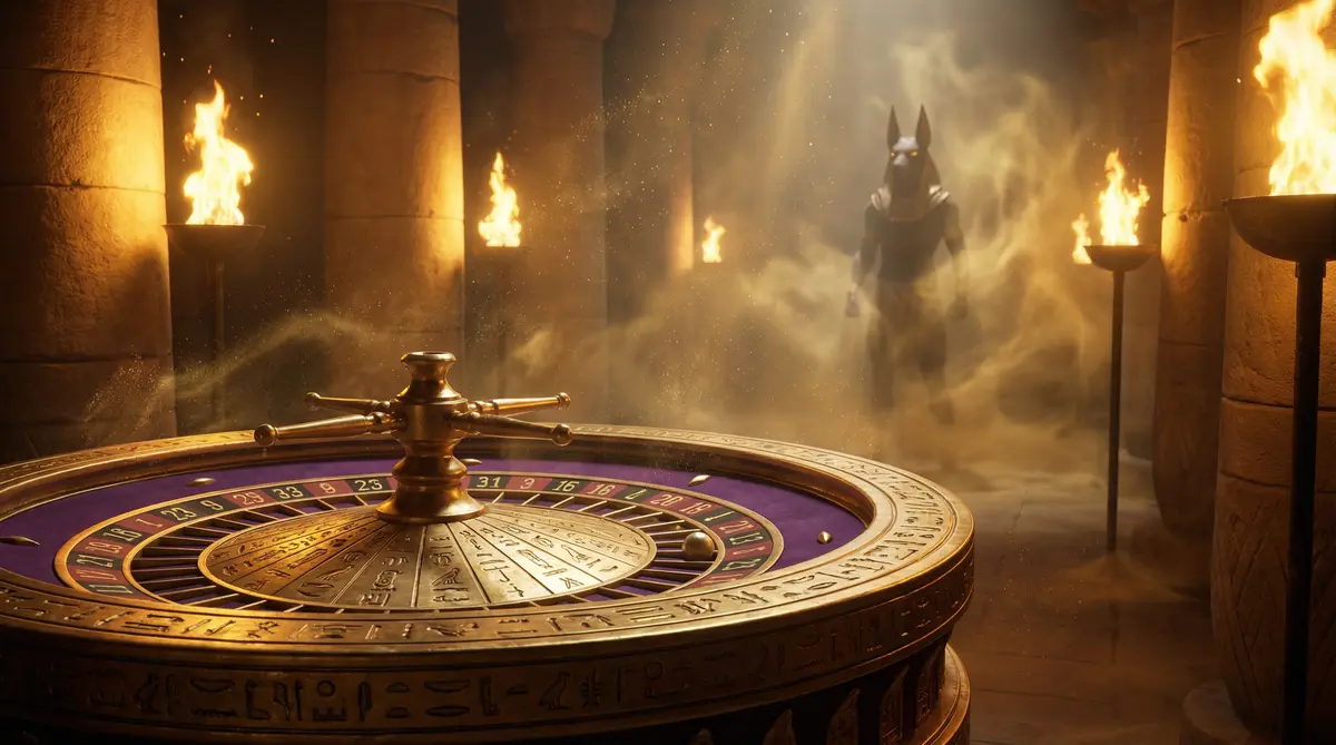 Roleta dourada com tema do guardião Nasus